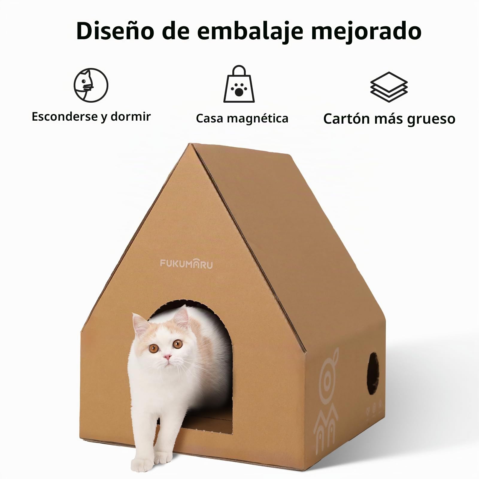 FUKUMARU Pared de Escalada para Gatos con Cápsula Espacial Transparente, Incluye 2 Pedales, Set de Muebles de Pared en Madera de Goma Maciza, Adecuado para Dormir y Escalar,Soporta hasta 16KG