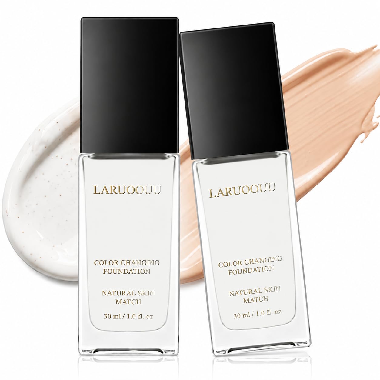 Color Changing Foundation for Women, Skin Tone Adapting Liquid 1 Fl Oz (Pack of 2)