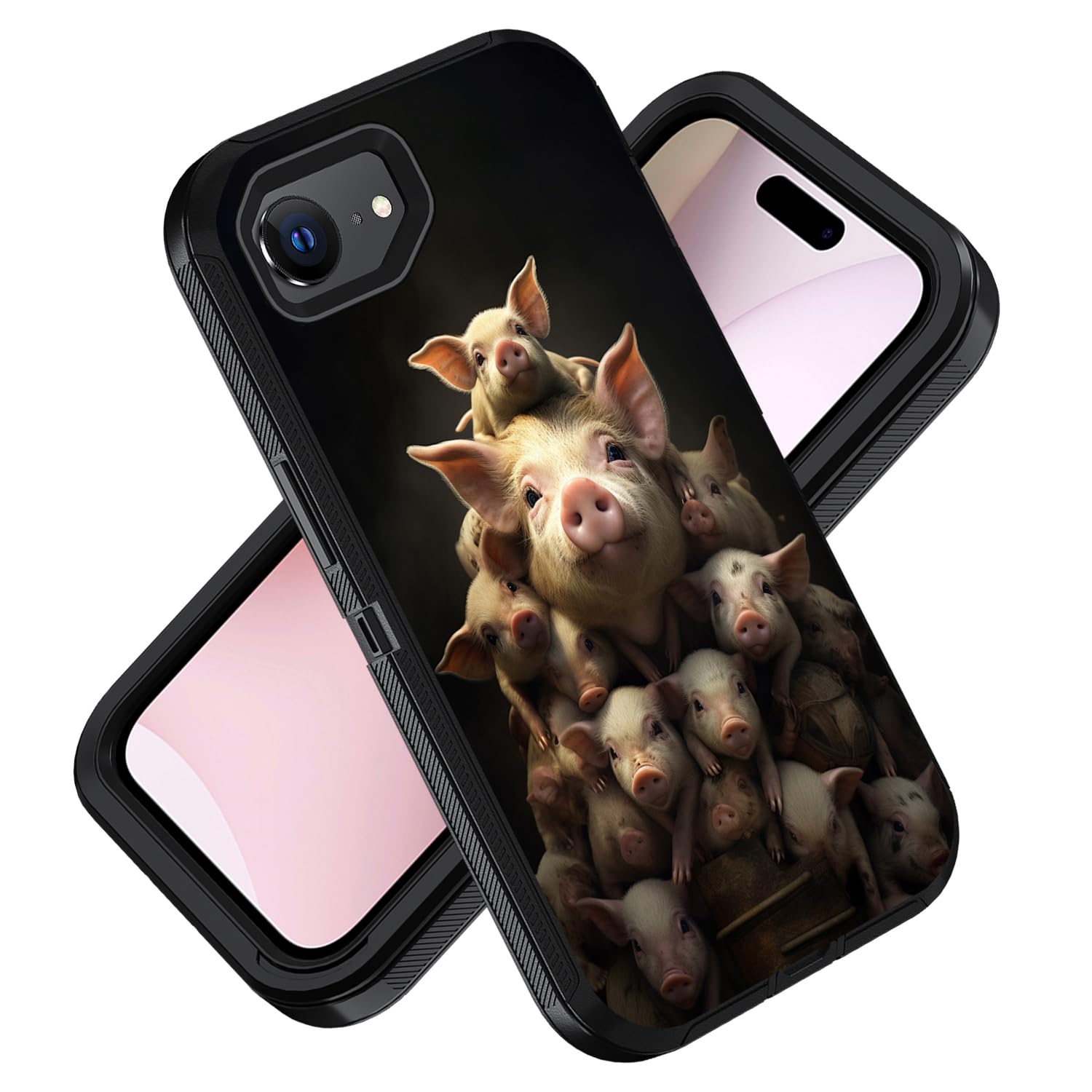 ZXHSBROK Designed for iPhone 16e Case, Military Grade Heavy Duty 3-Layer Shockproof Drop Phone Protective Cover for iPhone 16e (2025) 6.1 inch, Bunch