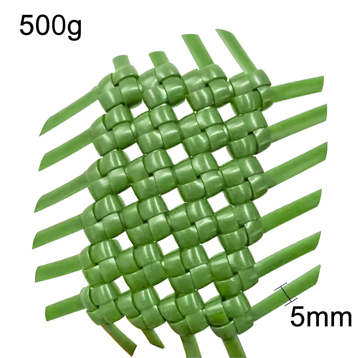 500G De Ratán De Plástico Plano De 5 Mm, Rollo De Ratán Sintético, Material De Mimbre Artificial De PE, Kit De Reparación De Muebles para Sillas De Jardín, Reparación De Mesas