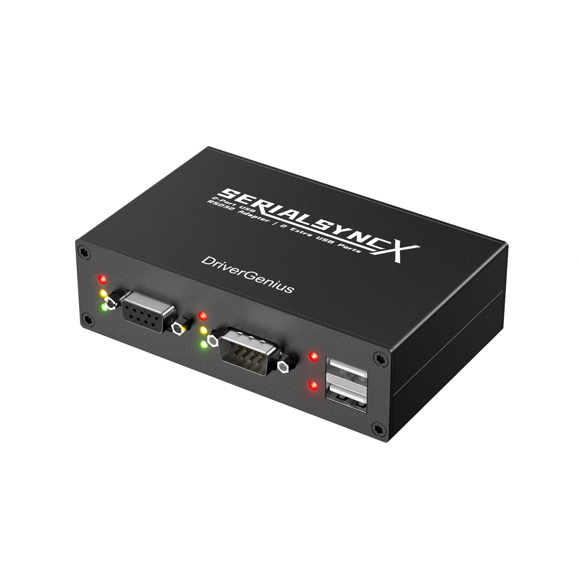 DriverGenius SerialSyncX USB auf Dual RS232 DB9 Seriell Adapter mit 2X USB