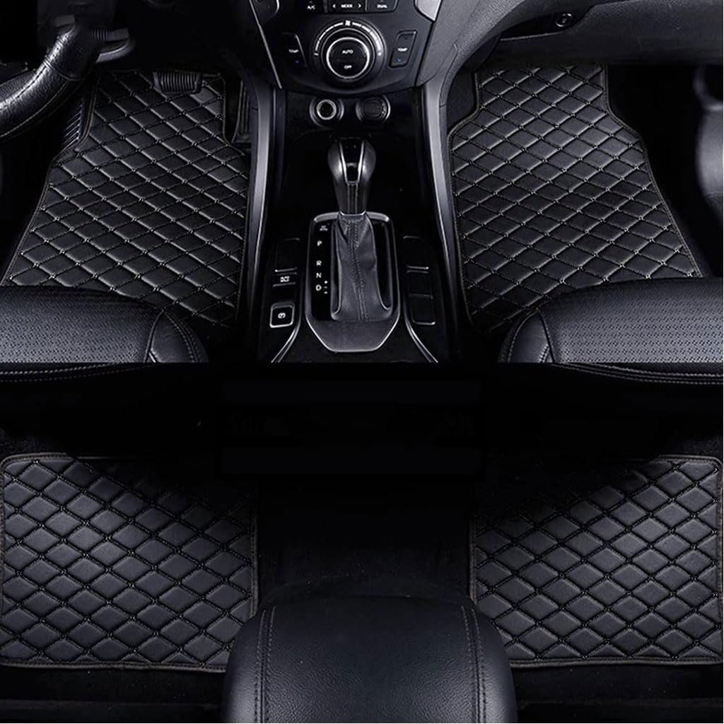 Tapis de sol Land Rover Defender 2020 cuir noir finition premium automobile 4 pièces