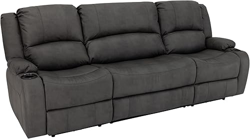 Miniatura 98 de RecPro Charles - Sofá reclinable doble de pared de 58 pulgadas, para autocaravana, con tela mejorada (color plomizo)