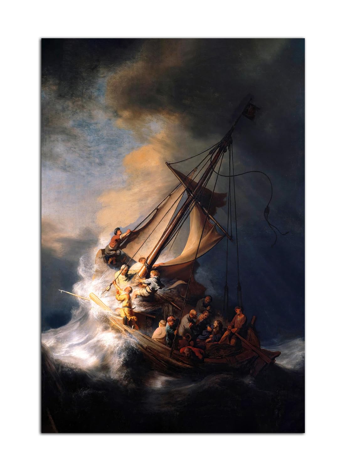 Amazon.co.jp: ガリラヤ湖の嵐の中で航海するキリストポスター