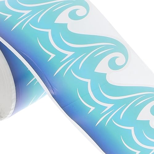 Miniatura 6 de Cabilock 1 rollo de calcomanías impermeables para pizarra, decoración escolar, borde de dibujos animados, resistente al desgaste, bordes de tablón