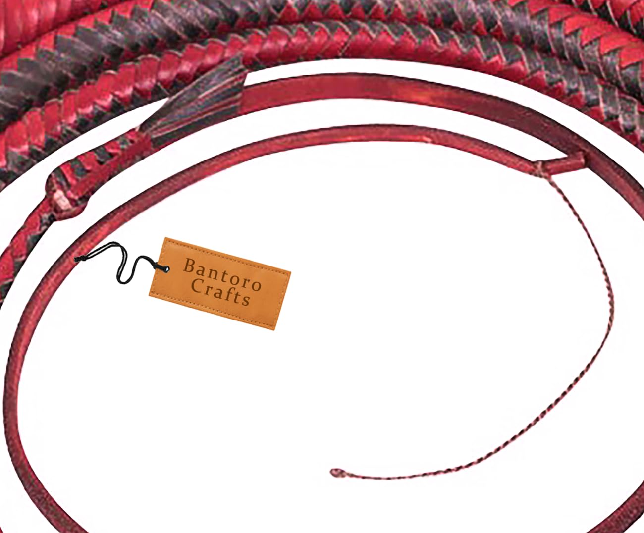 Frusta in Pelle di Canguro equestre Pancia della Frusta in Pelle Resistente e Supporto in Pelle all'Interno 16 trecce Fili Pelle Intrecciata Frusta rumorosa Che schiocca