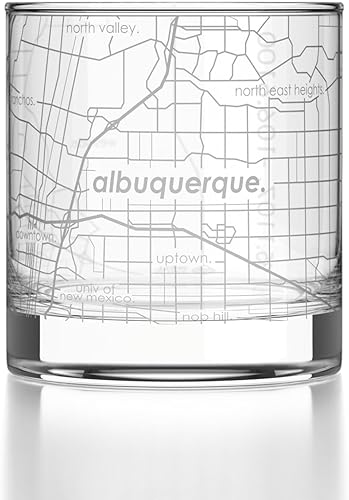 Miniatura 17 de Well Told Vaso de whisky grabado con mapa de Charleston, Carolina del Sur, vaso de rocas estilo antiguo (11 oz, transparente), vaso de whisky