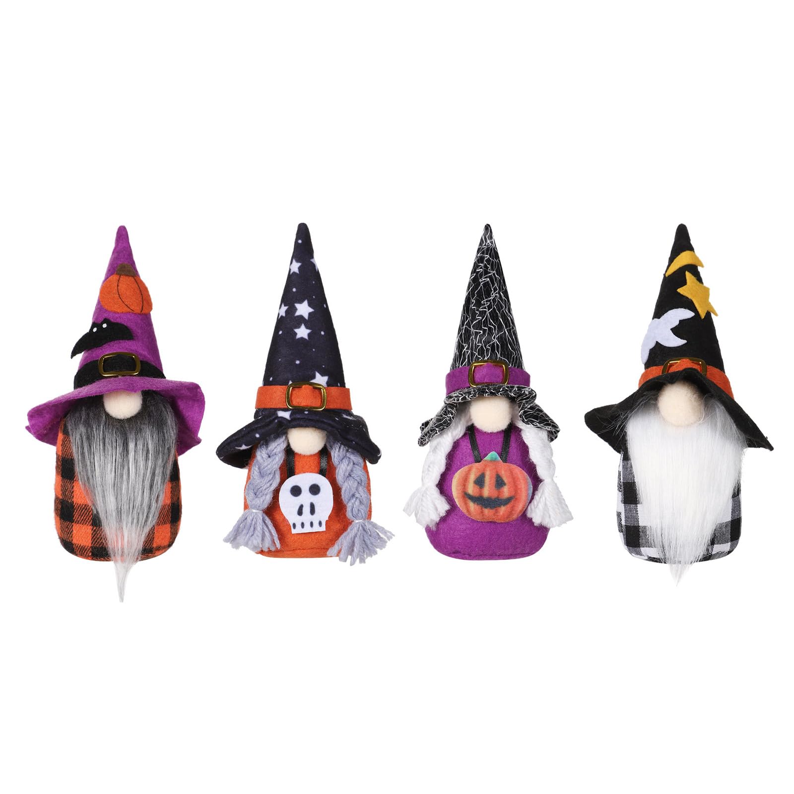 Elnwnnkc 4Pcs Cartoon Forests Friend Hanging Decoration Lovely Halloween Themed Forests Figurine Charm for Backpacks Keychains Halloween Hanging Ornament
