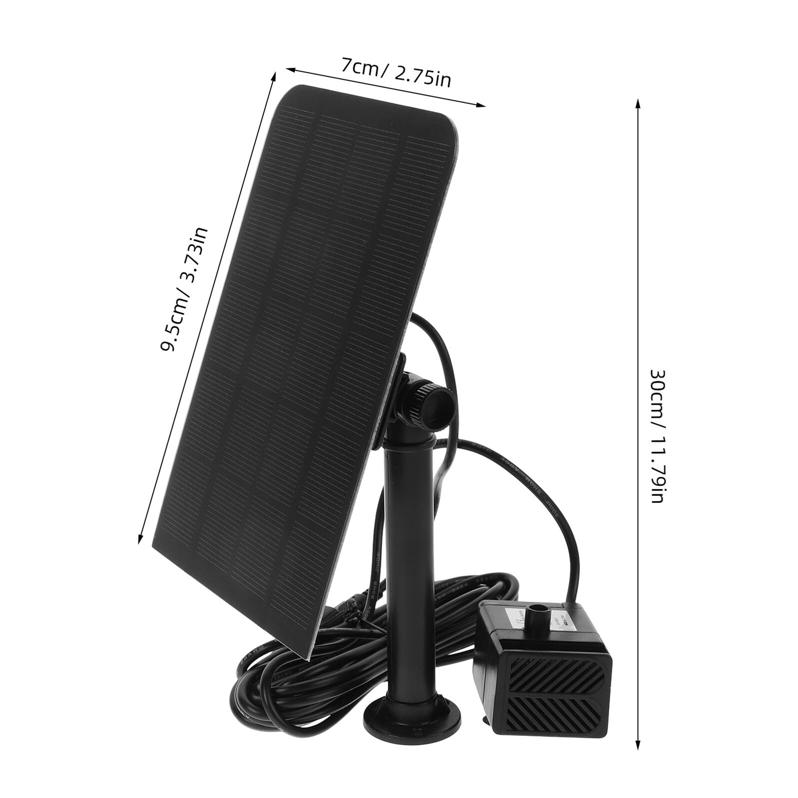 Fuente Solar para Estanque 2,5 W de Resina Negra para Jardín
