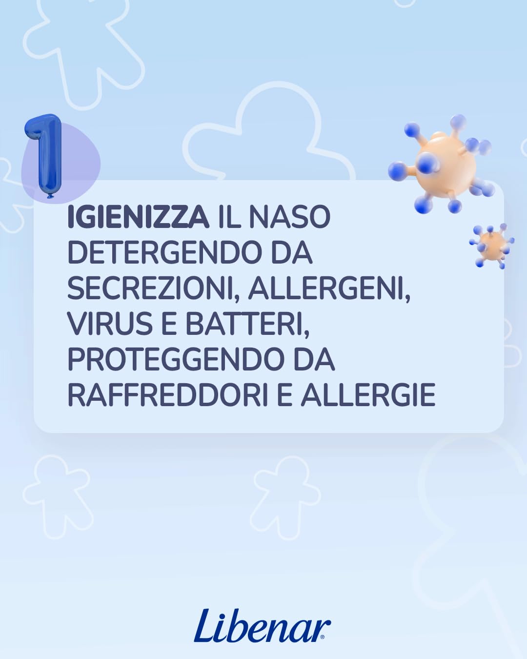 Libenar Spray per Igiene Nasale, Soluzione Isotonica con Acqua di Mare per Adulti, Bambini e Neonati, Adatto per l'igiene quotidiana del naso, Punta Morbida, Getto Delicato, 100 ml