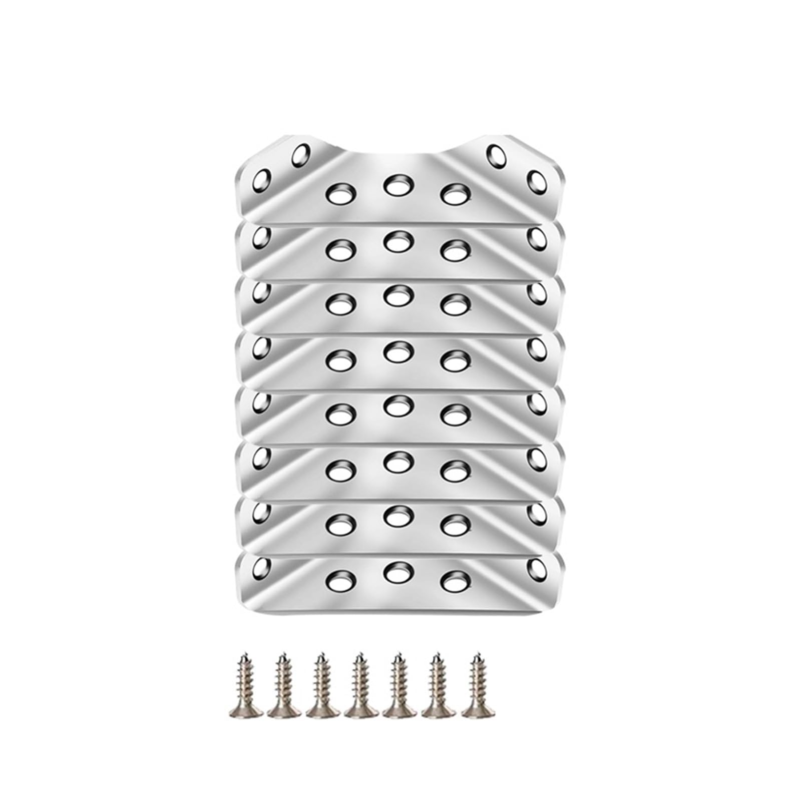 Cyezhkiij Sliver8pcs Corner Braces,Angle Reinforced ,Stainless Steel Brackets Universal Furniture Connector Brace Joint Fastener Bedframe Cabinet Drawer(Sliver8pcs)