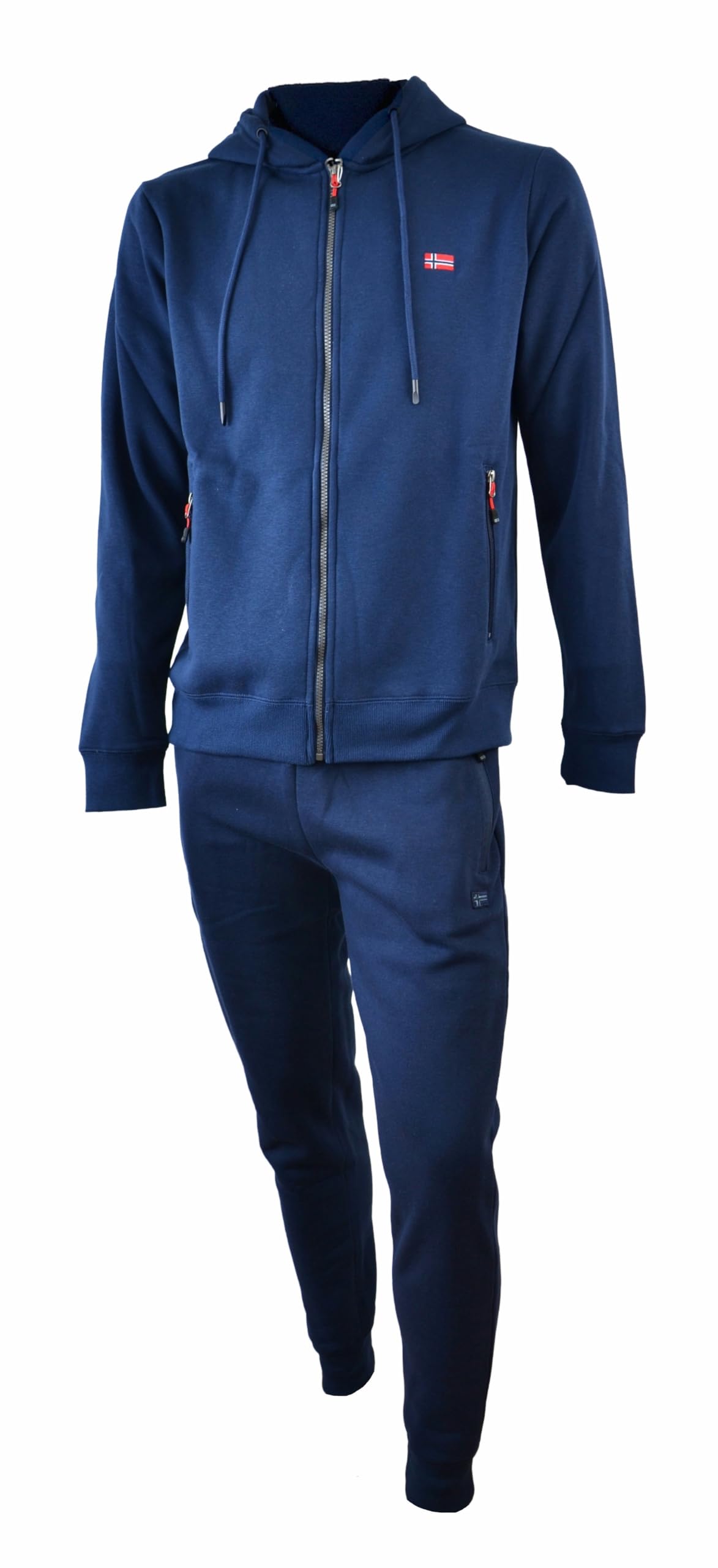 TUTA UOMO IN FELPA GARZATA TOP SOFT - TUTA UOMO INVERNALE COMPLETA SPORTIVA COTONE FELPATO