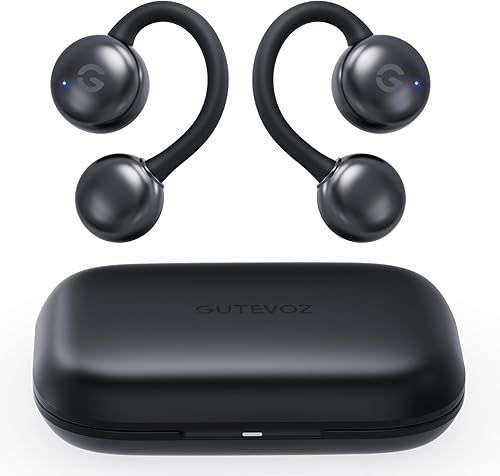 Miniatura 1 de GUTEVOZ Auriculares de oreja abierta, auriculares inalámbricos Q87 Bluetooth v5.3 con control táctil con auriculares deportivos con ganchos para las