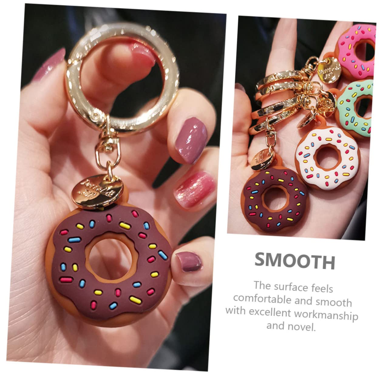 5piezas Funda Protectora De Forma De Donut Llaverito Compatible Diseño Original y Protección Antigolpes y Antirayaduras