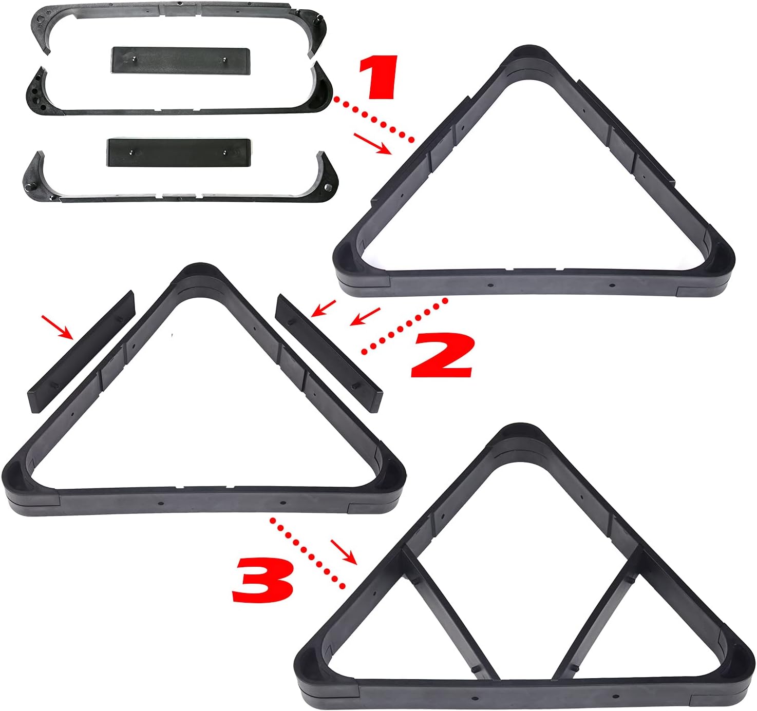 MoyanSuper Solid Wood Pool Ball Rack Billiard Ball Triangle Rack, Diamond Rack, Pool Table Ball Holder Positioning Rack,2-1/4" Pool Ball Rack (Black Diamond Rack) : Sports & Outdoors