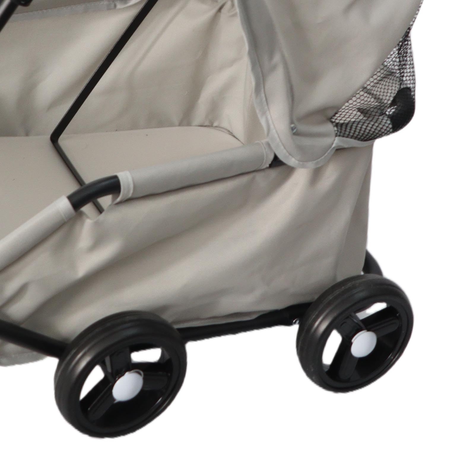 Generic Wózek dla Kota 4 Koła Wózek dla Zwierząt Łatwe Składanie do Przygód na świeżym Powietrzu Mężczyźni Kobiety Metalowa Tkanina Oxford (GRAY)