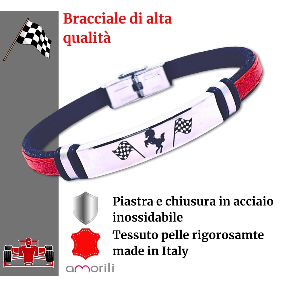 Bracciale con cavallino rampante uomo cavalluccio bcc3088