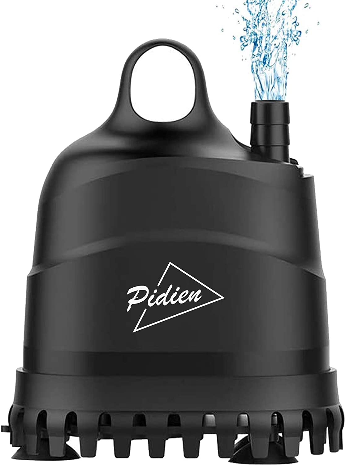 PiDiEn 水中ポンプ 水槽 排水ポンプ プール 水抜きポンプ ポンプ 給水 水換え 循環ポンプ 底部入水式 吐出量900L/H 最大揚程1.5M 電力15W 静音設計 吐出量調整可能 風呂 清水 海水 池 水族館給水 水耕栽培池 水族館 彫像 魚類の養殖場適用 ミニポンプ 水槽ウォーターポンプ (15W-ブラック)