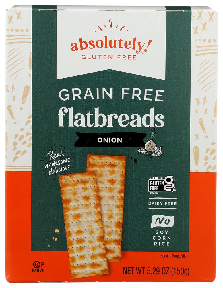 Absolutely Gluten Free - Flatbread - Toasted Onion - Case of 12 - 5.29 oz.