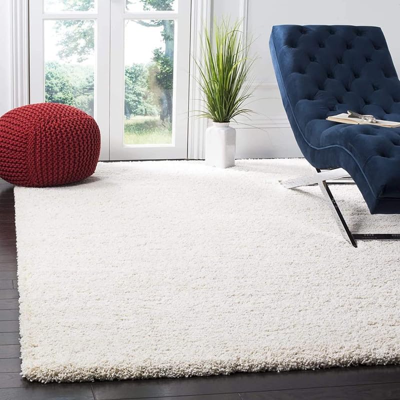Image of Carpet for Living Room 5X7 FEET Modern Soft Shaggy Carpet Thick, Fluffy & 2 inch Pile Shag Rug for Your Kids Room, Bedroom & Livingroom (Snow White)