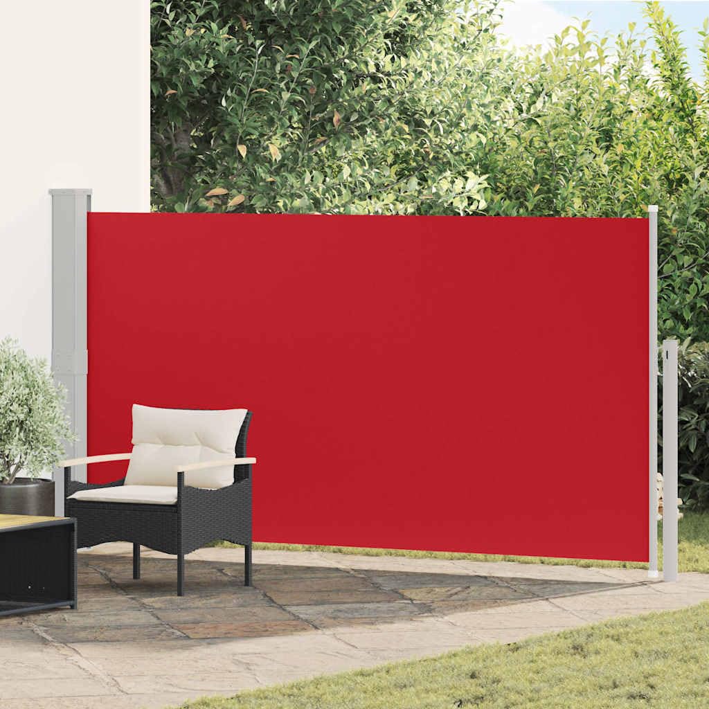 Store latéral de balcon réglable rouge pour créer un coin d'ombre