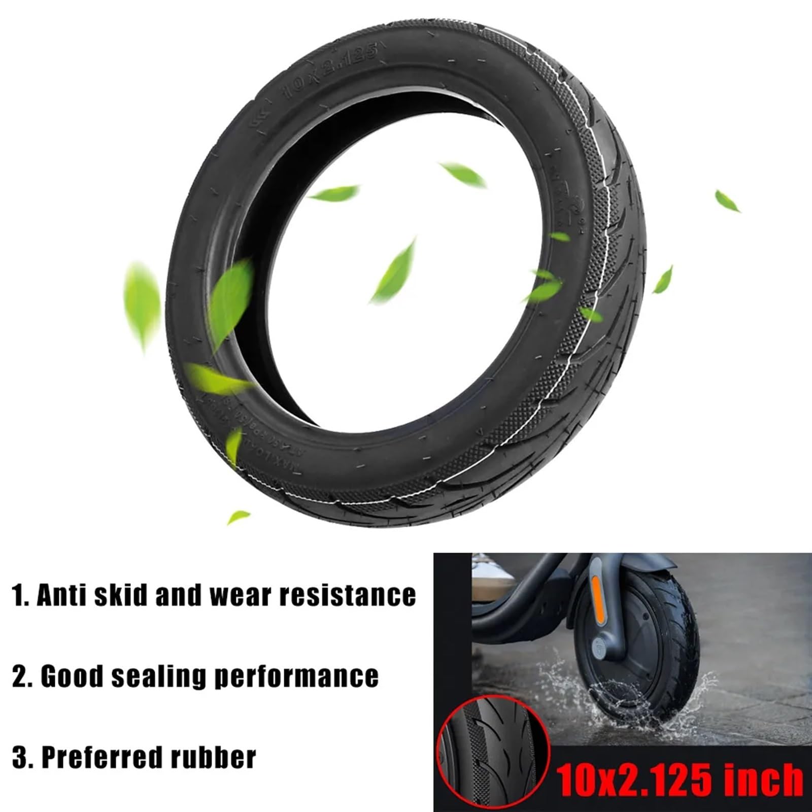 10 inch massieve band voor Xiaomi Pro 4 elektrische scooter rubber 60/70-7.0 banden (Pack van 2