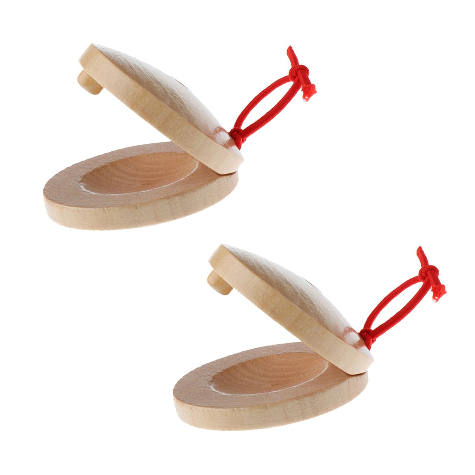 SECRET DESIRE A Pair Wooden Castanets Wood Percussion Flamenco Musical Instrument-image-20