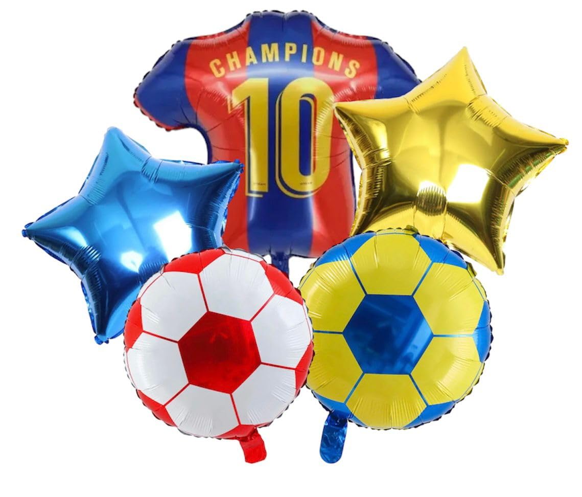 Kit De Decoración Para Fiesta De Fútbol – 30 Piezas Con Banderola, Topper Para Tarta, Adornos Para Cupcakes Y Globos De Látex