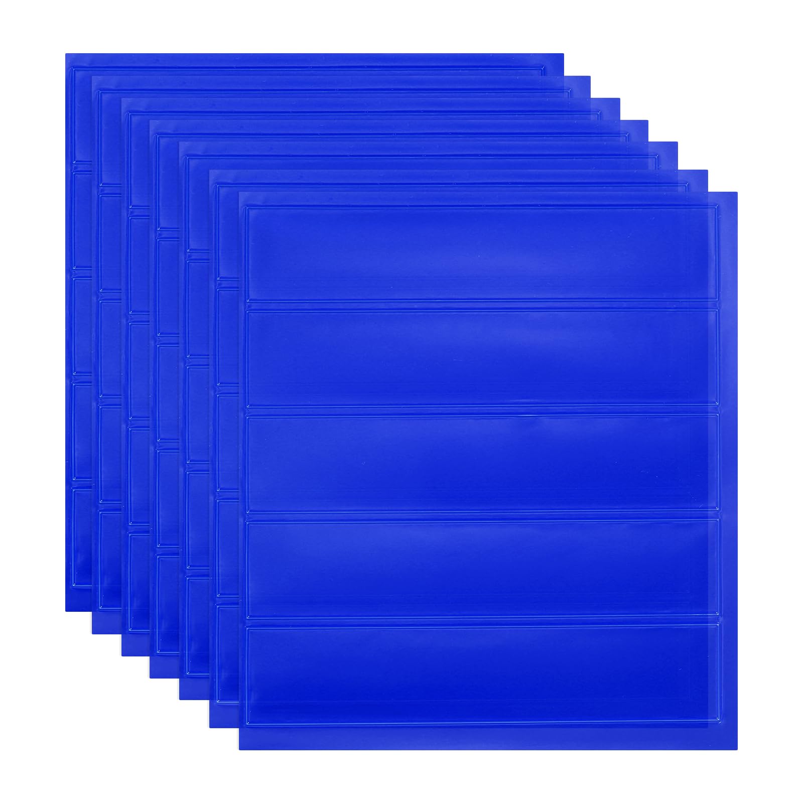 PATIKIL Hard Hat Reflective Stickers, (5 x 6 Inch, Blue) (50 Pcs), Retro Reflective Safety Tape Durable Adhesive Helmet Stickers, Suit for - Hard Hats/Helmets/Mailboxes