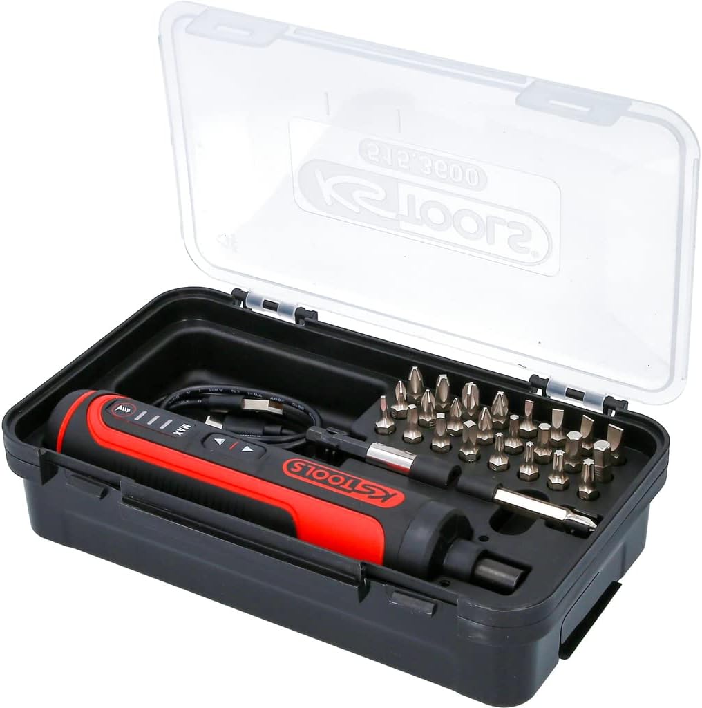 KS Tools eMONSTER 515.3600 1/4" Cordless Bit/Baton Driver Set, 27 Pieces
