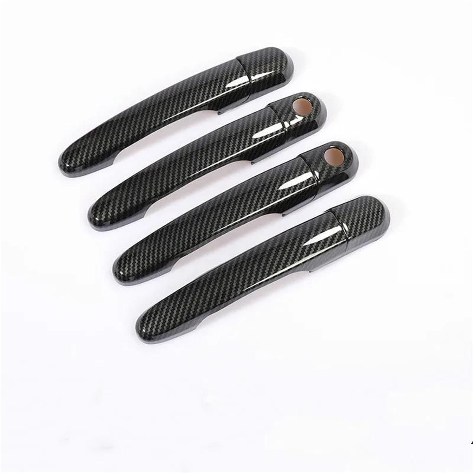 ZAPORA for Hyundai I20 2008-2013 Chrome Car Door Handle Cover Exterior Door Handle Trim Cover Decorative(Carbon 2 Keyholes)