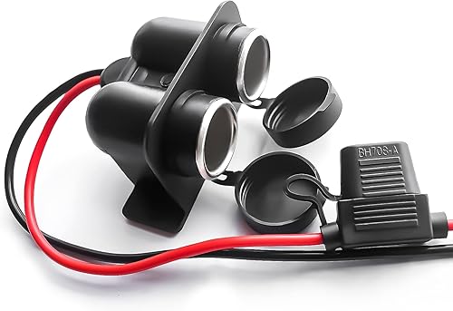 Miniatura 7 de Enchufe para encendedor de cigarrillos de automóvil con fusible de cuchilla, 2 enchufes, divisor de encendedor de cigarrillos de 12 V, enchufe