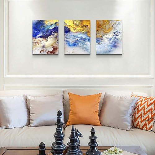 Miniatura 6 de Arte abstracto de pared para sala de estar, oficina, obras de arte de pared, decoración de dormitorio, 3 piezas, decoración de pared para el hogar,