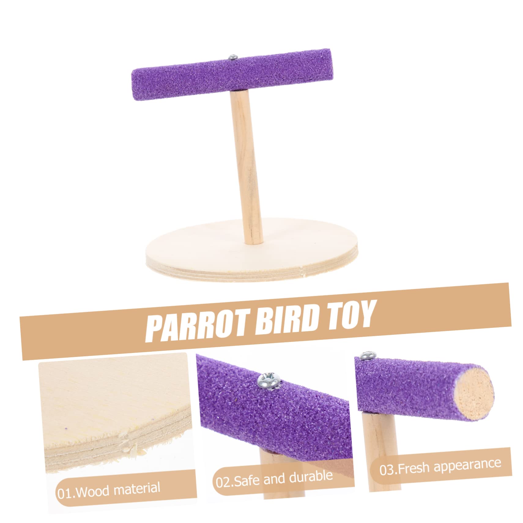 Yardwe 5pièces Perchoir pour Oiseaux Plateforme Attrayante pour Perroquets Accessoire Naturel Et Jouet Éducatif pour Oiseaux De Compagnie