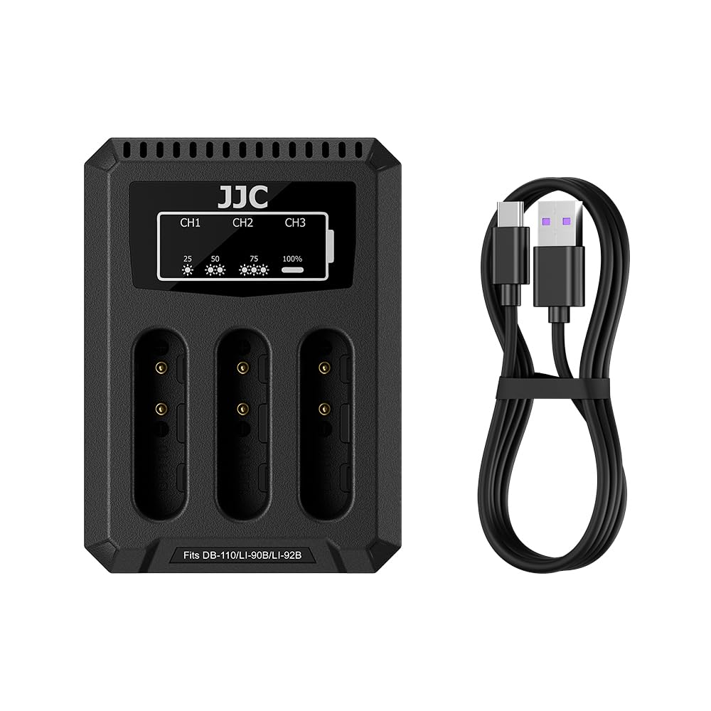 良品 RICOH GR DIGITAL III 充電器 電池 #1418 Amazon.com: JJC DB-110 電池充電器USB 多插槽,適用於Ricoh GR IIIx