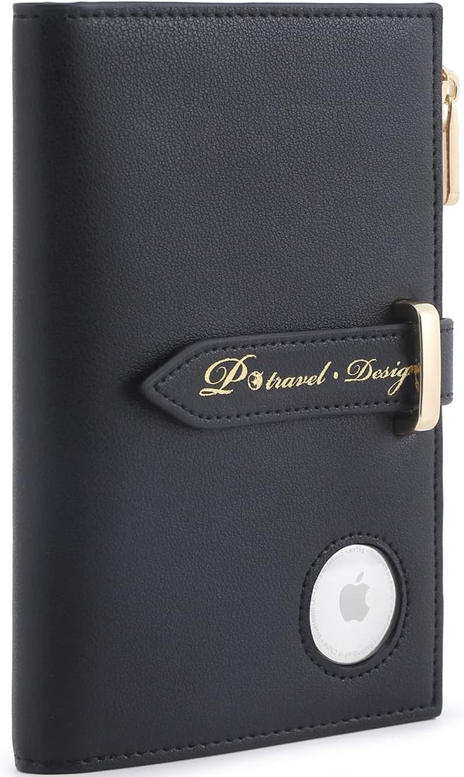 VanFn Airtag Passport Holder, RFID Travel Passport Wallet