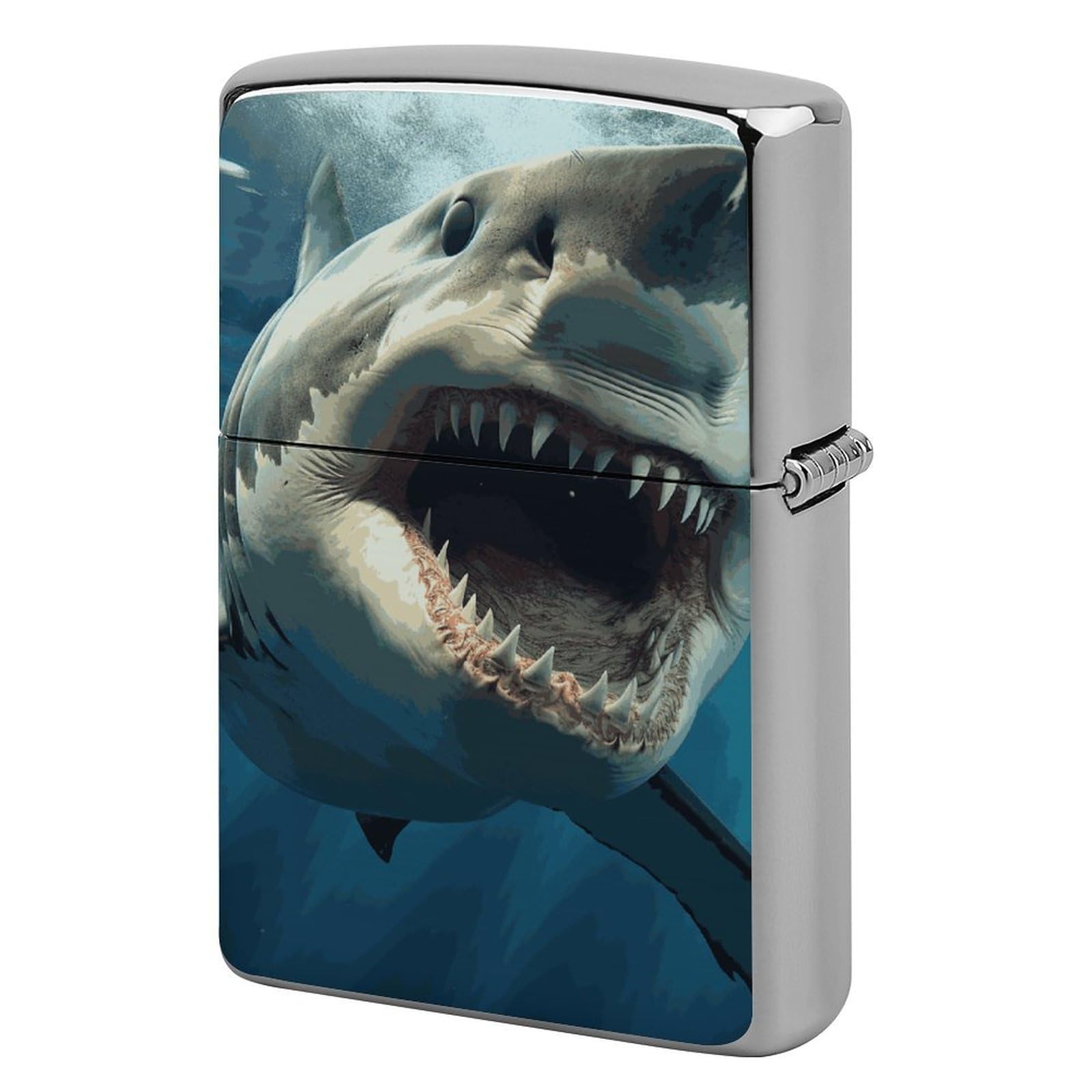 Shark Mouth Lighter Case for Men, Personalized Lighter Cover for Valentine's Day Gifts, Flip-Top Lighters Shell for Outdoor, Portable Lighters Protective Sleeve