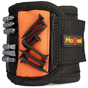 MagBand Magnetic Wristband For Holding Screws, Nails and Drilling Bits – 10 Strong Magnets – Men & Women’s Tool Bracelet…