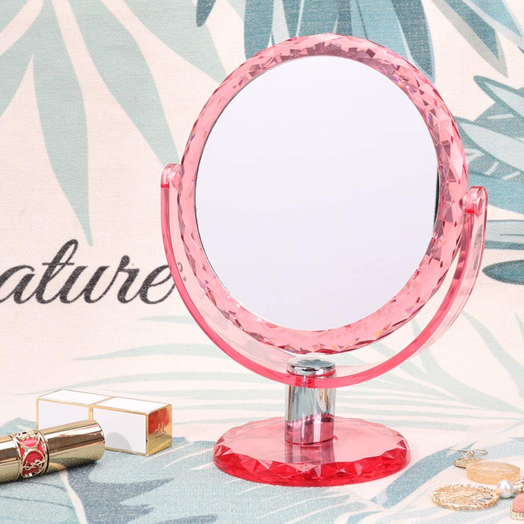 Espejo de tocador Espejo de Maquillaje de Viaje Compacto, Zoom In HD Espejo de Mesa de Doble Cara Espejo de Aumento Giratorio de 360° Mesa de pie Espejo de tocador Espejo de Belleza