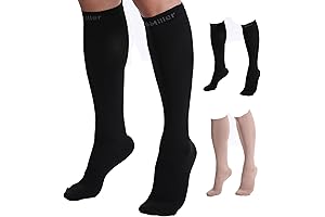 Doc Miller Compression Socks Women & Men, 20-30 mmHg Medical Grade for...