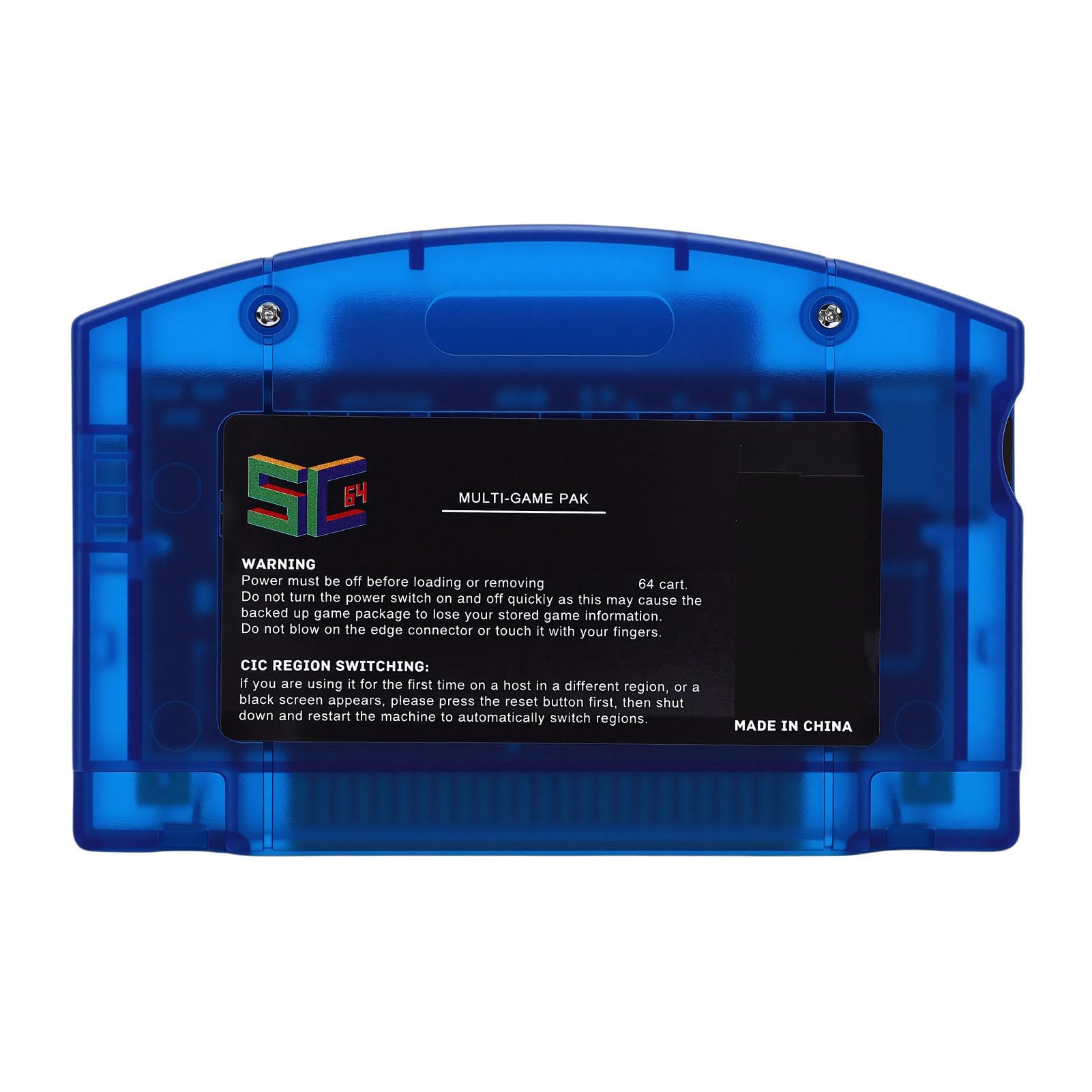 Jectse Kartridż z grą Open Source, kartridż do Gier Retro HD dla N64 z Szybkim ładowaniem i funkcją Automatycznego Zapisywania Kopii Zapasowych, Pasuje do dla GB GBC (niebieski przezroczysty)