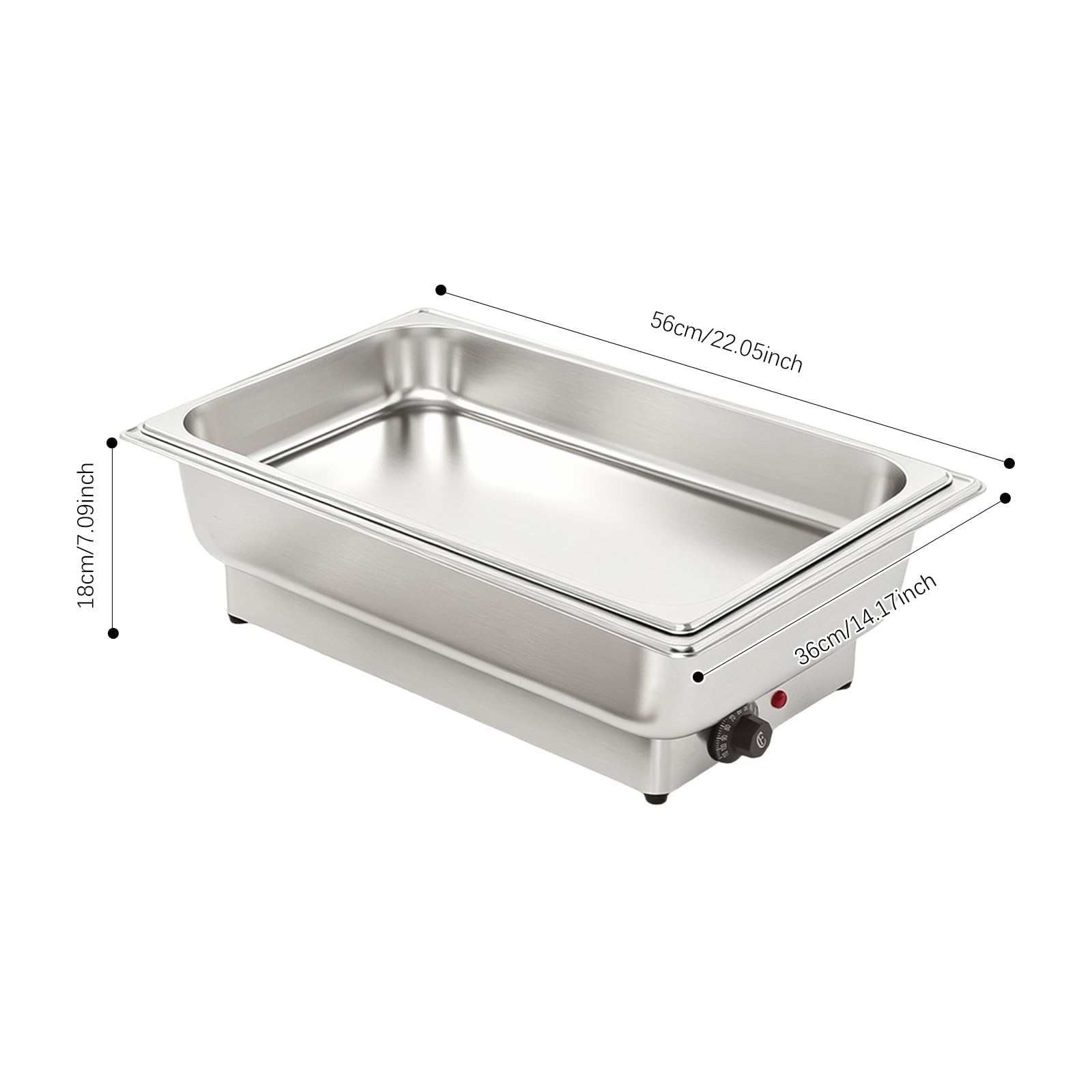 Elektryczna płyta grzewcza Chafing Dish ze stali nierdzewnej, 600 W, bufet