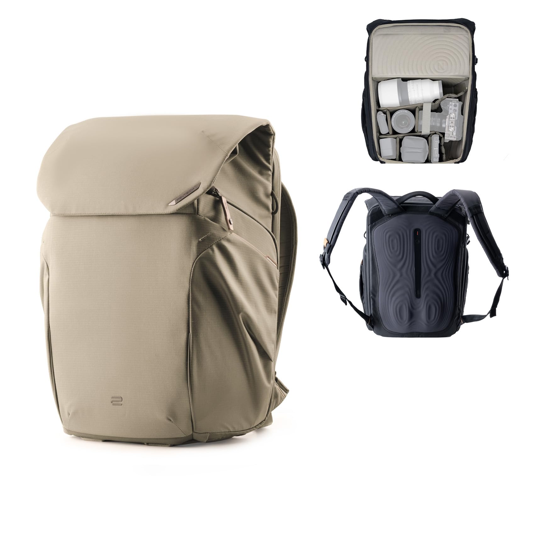 PGYTECH OneGo 2 plecak fotograficzny 20L-25L z kieszenią na laptopa / iPada Wodoodporny plecak do fotografii miejskiej i podróży, kompatybilny z Sony/Canon/Nikon/DSLR/aparatami bezlusterkowymi, 20L