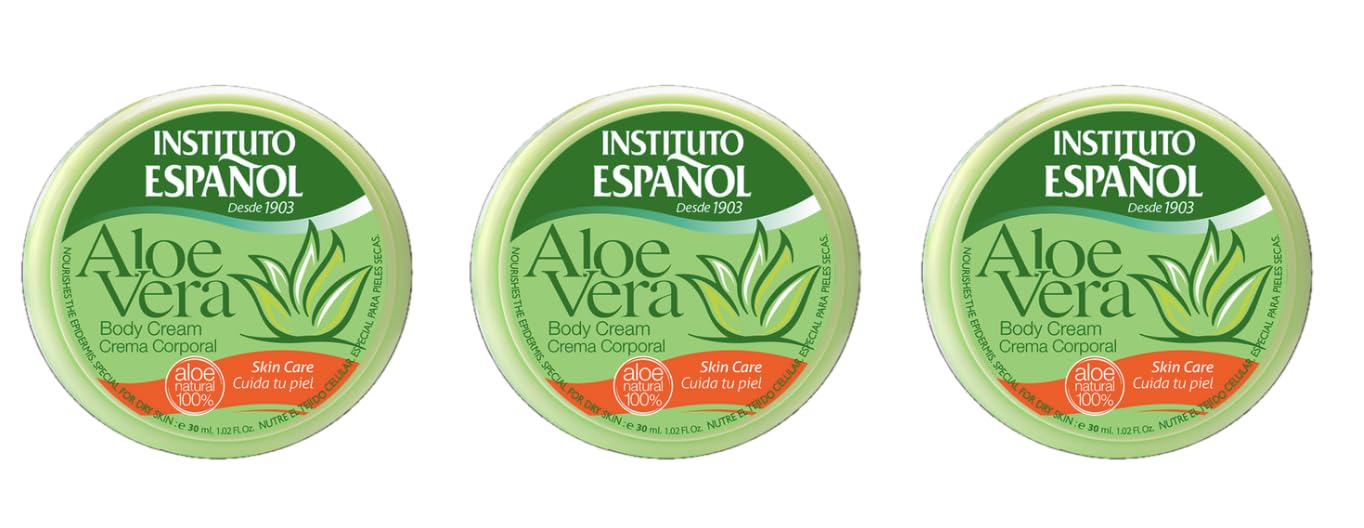 Aloe Vera Cream- Set of 3 - Espanol Aloe Vera Body Cream Face Cream Hand Cream 100% Natural Aloe Vera Body Cream Travel Size 3 x 30 ml - Image 2