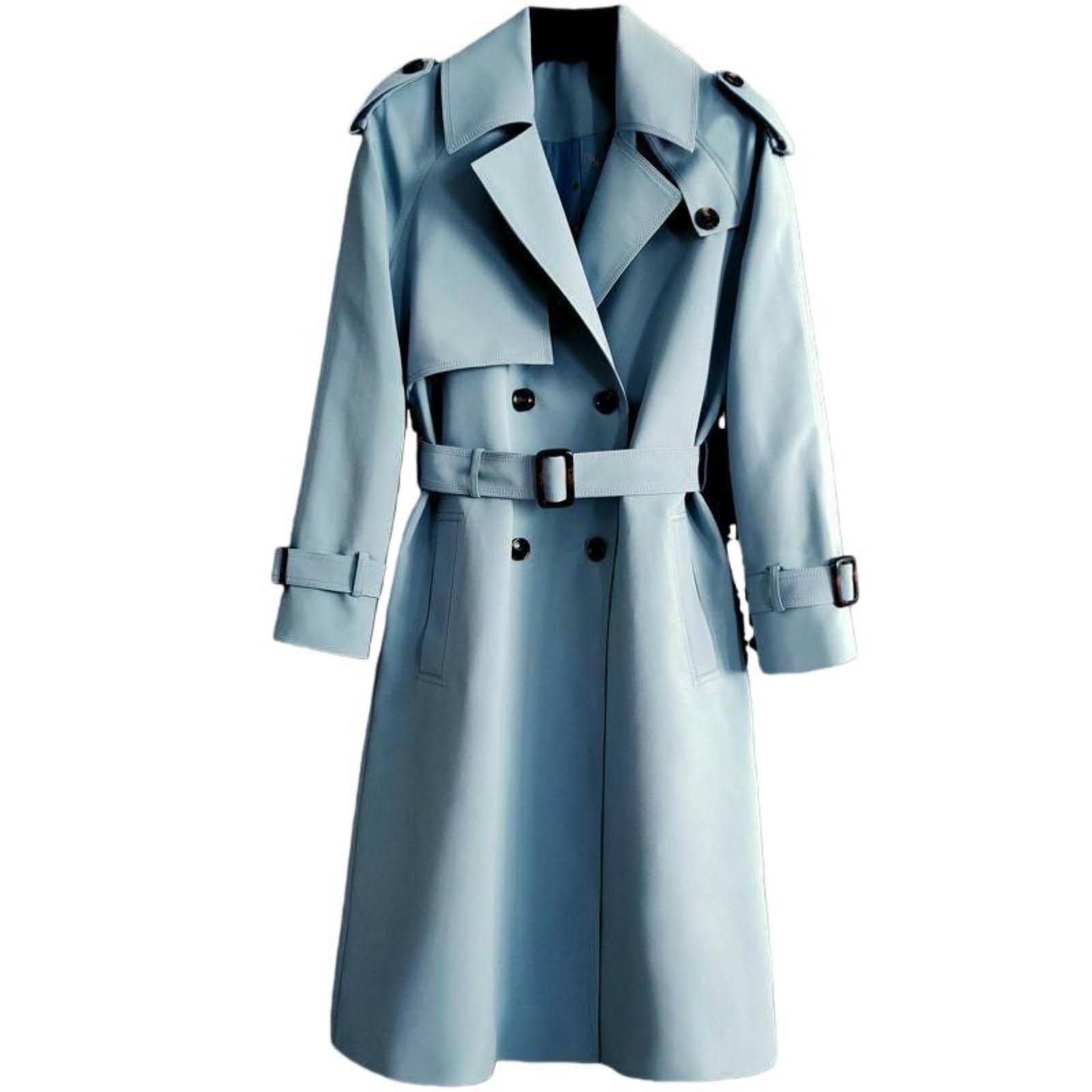 Trench extra long et confortable double boutonnage chic - 8