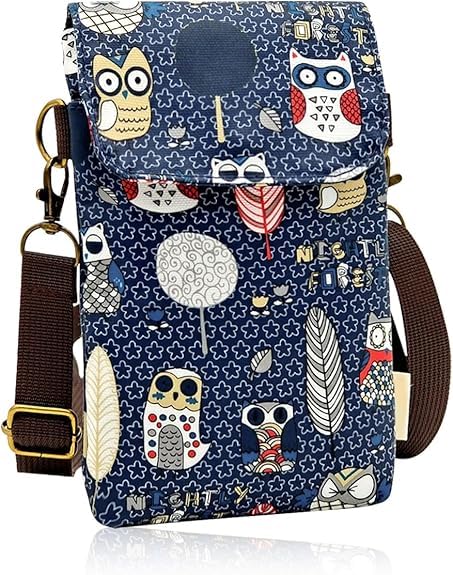 Polyester Crossbody Bag, Multiple Wearing Method Phone Purses with Strap Roomy Capacity, Cartoon Pattern Phone Cross body Bag(Style 2)2