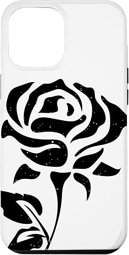 Miniatura 10 de Funda blanca con diseño de rosa y flor negra para iPhone 13
