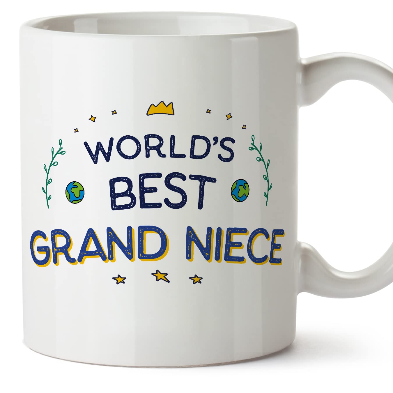 MUGFFINS Grand Niece Mug - in English - World's Best - Funny Gift - Ceramic 11oz Mug