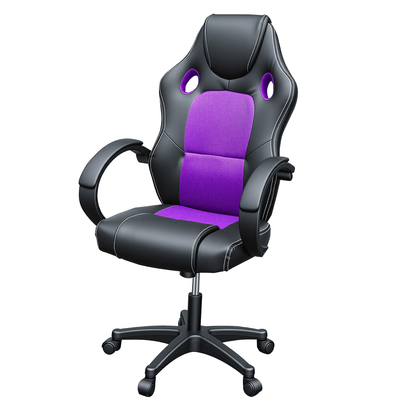 Panana Gaming Chair, Racing Style Office High Back Ergonomic Conference Work Chair Reclining Computer PC Swivel Desk Chair with Lumbar Support&Adjustable Task Gas lift PU Leather (Purple) โ image 1