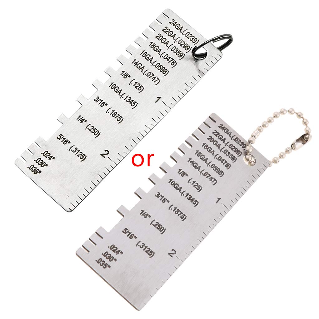 Buy jijiwaiwai Stainless Steel Thickness Gauge Weld Inspection Ruler